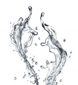 water or liquid splash against white background